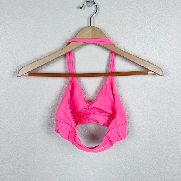 PINK Victoria’s Secret Neon Unlined Halter Sports Bra Sz XS - Picture 4 of 8